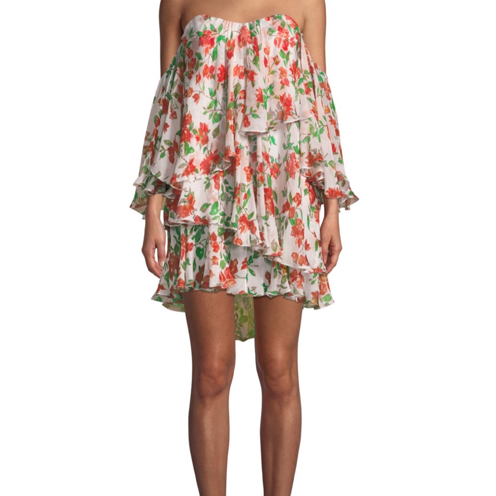 Caroline constas off-the-shoulder silk dress